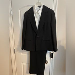 NTW- Kasper Black Suit with Cream Blouse